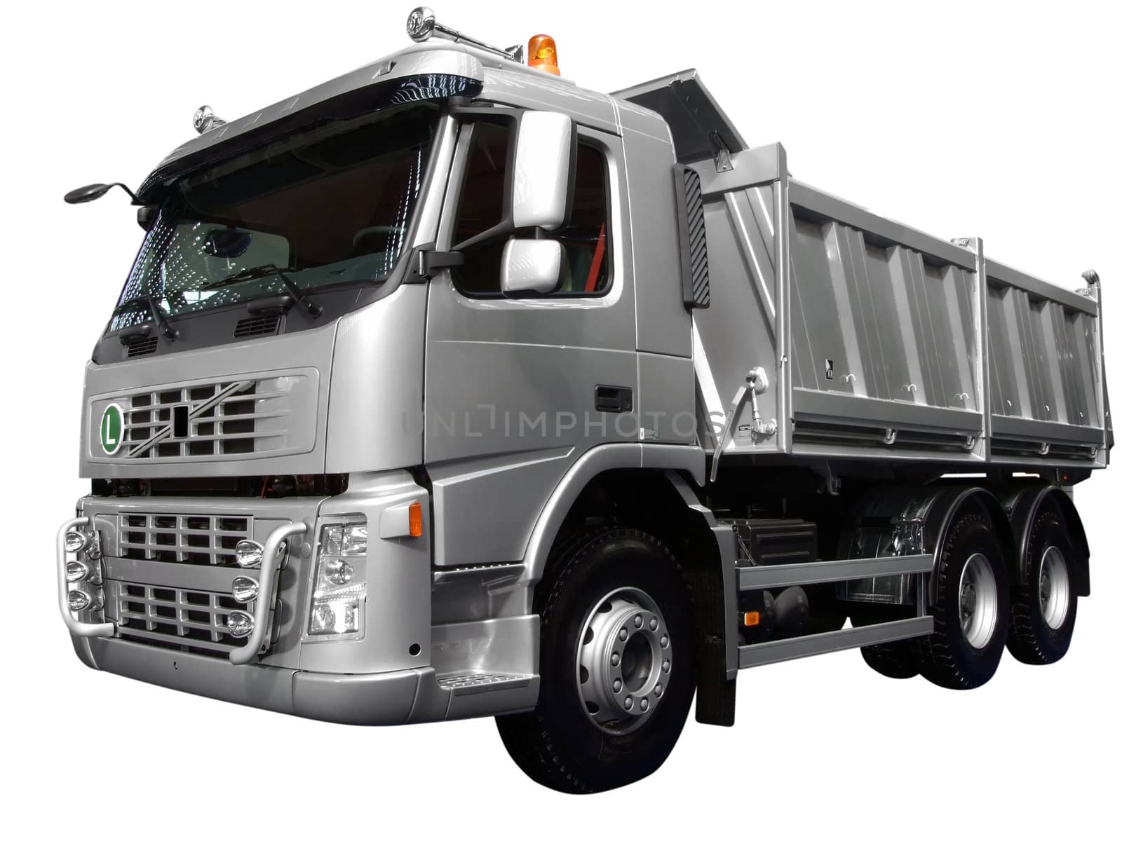 Heavy truck isolated on white background