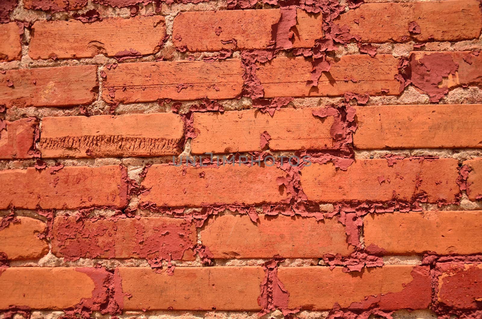 Old rustic red brick wall makes a nice textured background