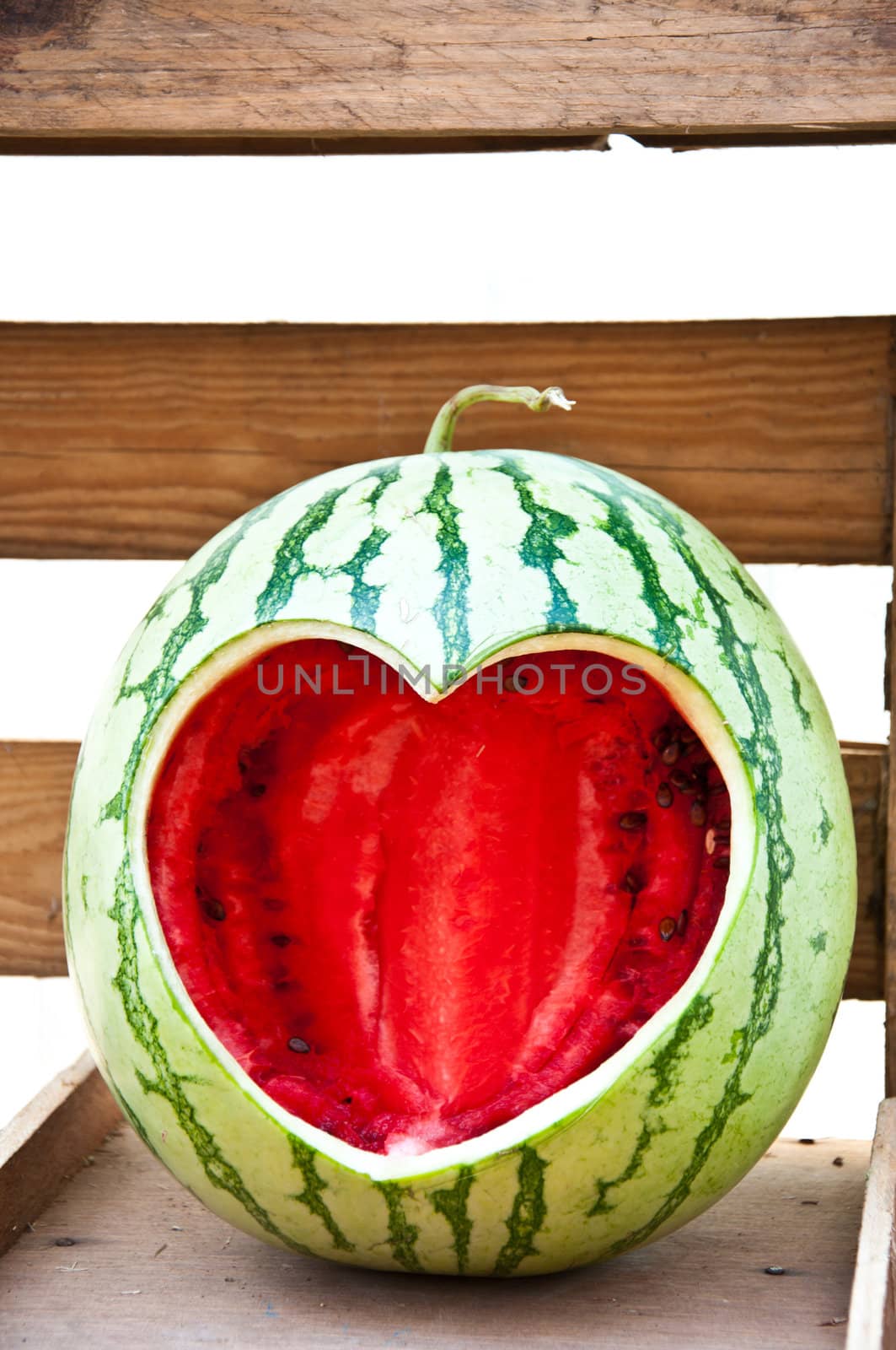 heart on water melon
