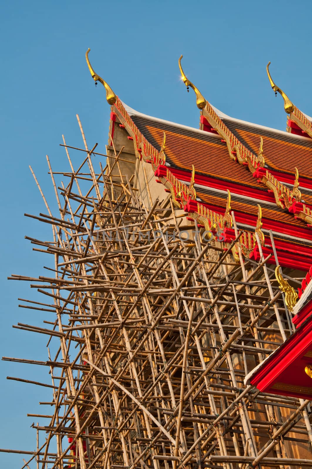 temple in construction