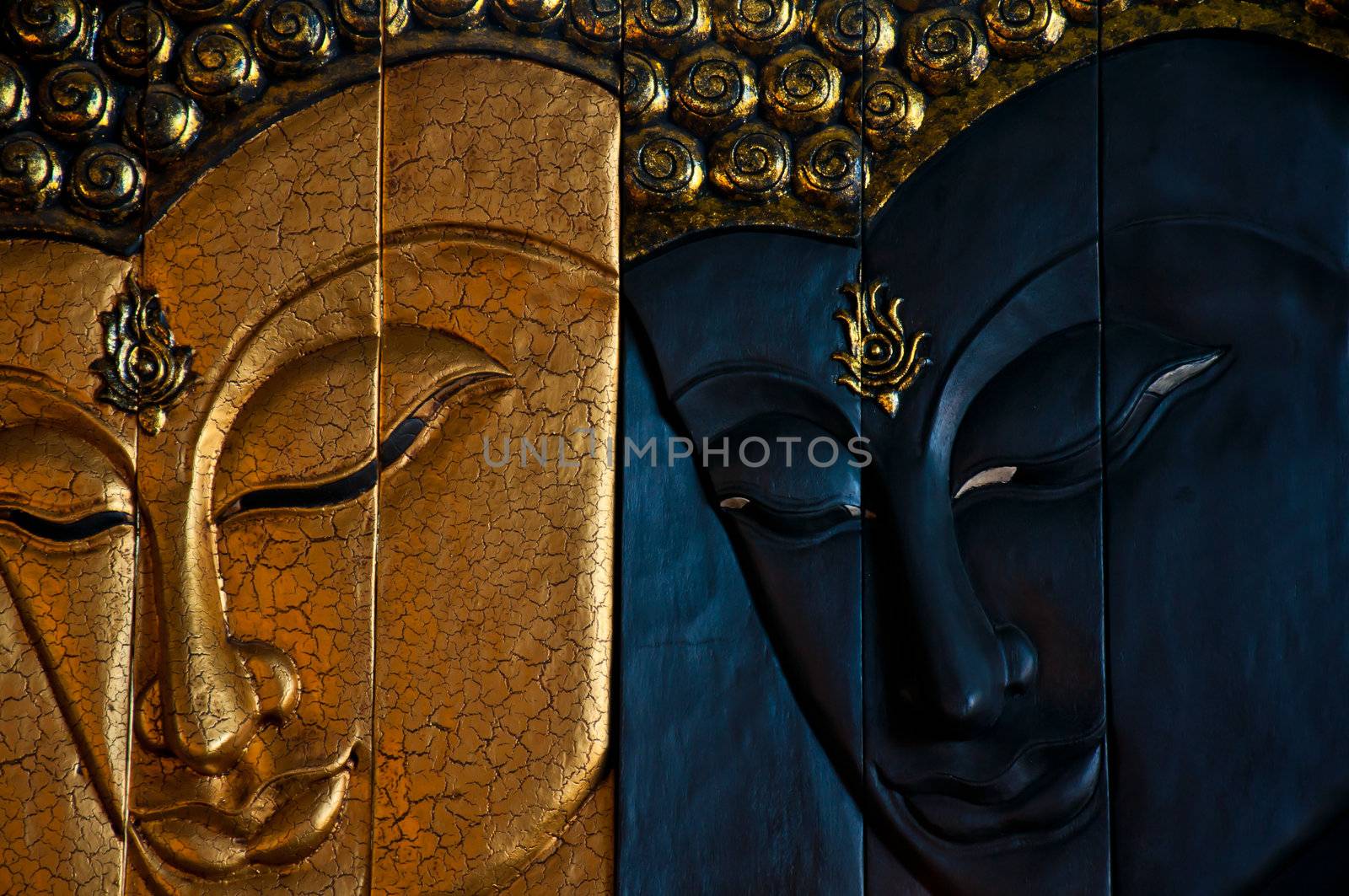 face image of buddha by stockjiggo