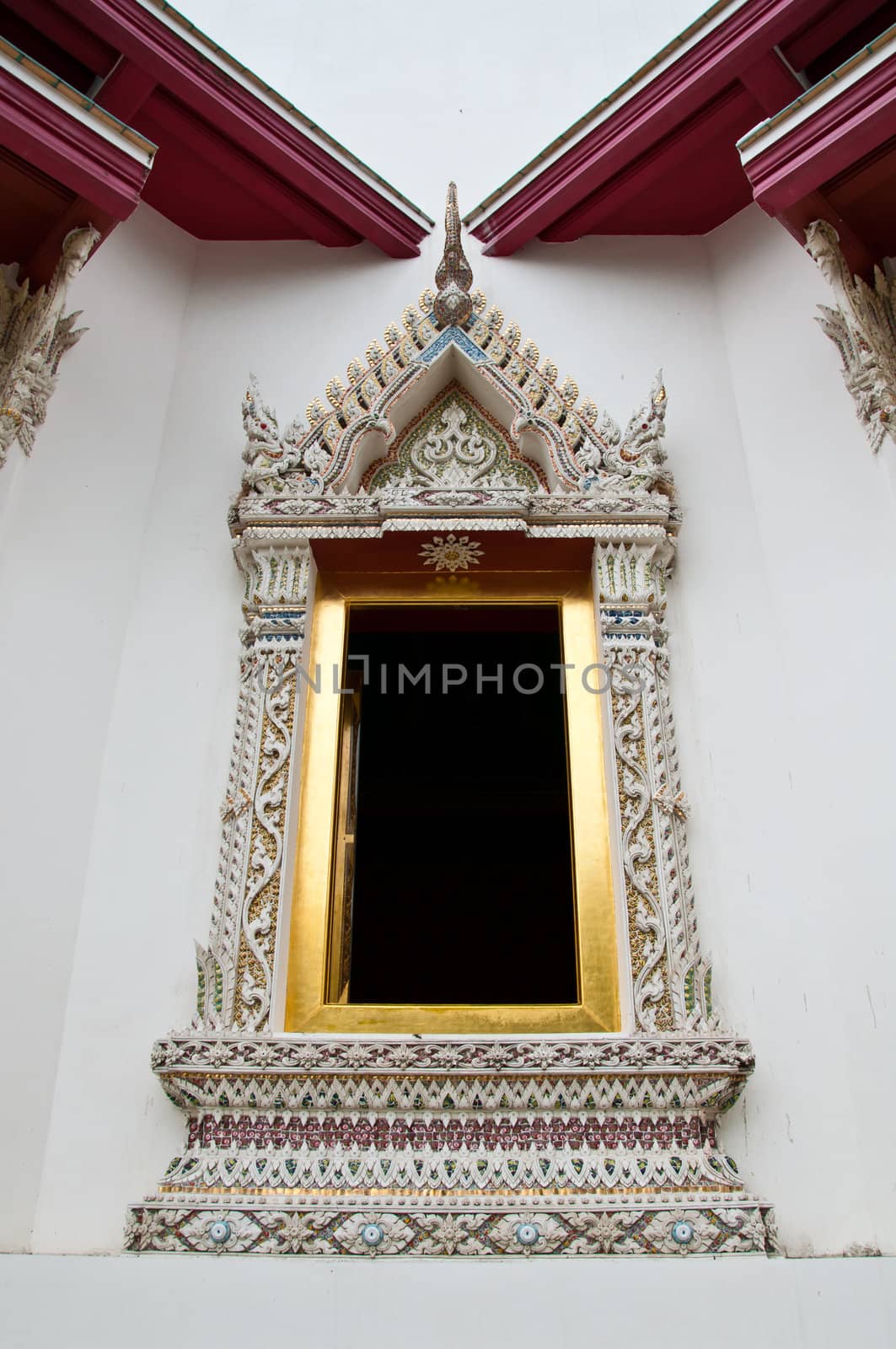 ancient art window temple thai
