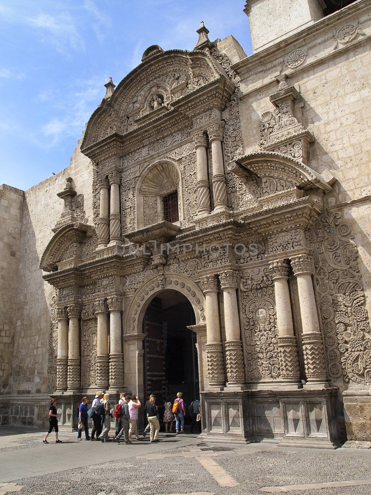 Iglesia de San Augustin (Church of Saint Augustine) in Arequipa, Peru.