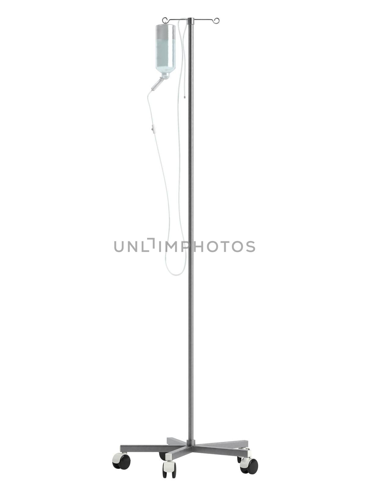 Dropper with a tripod isolated on white background