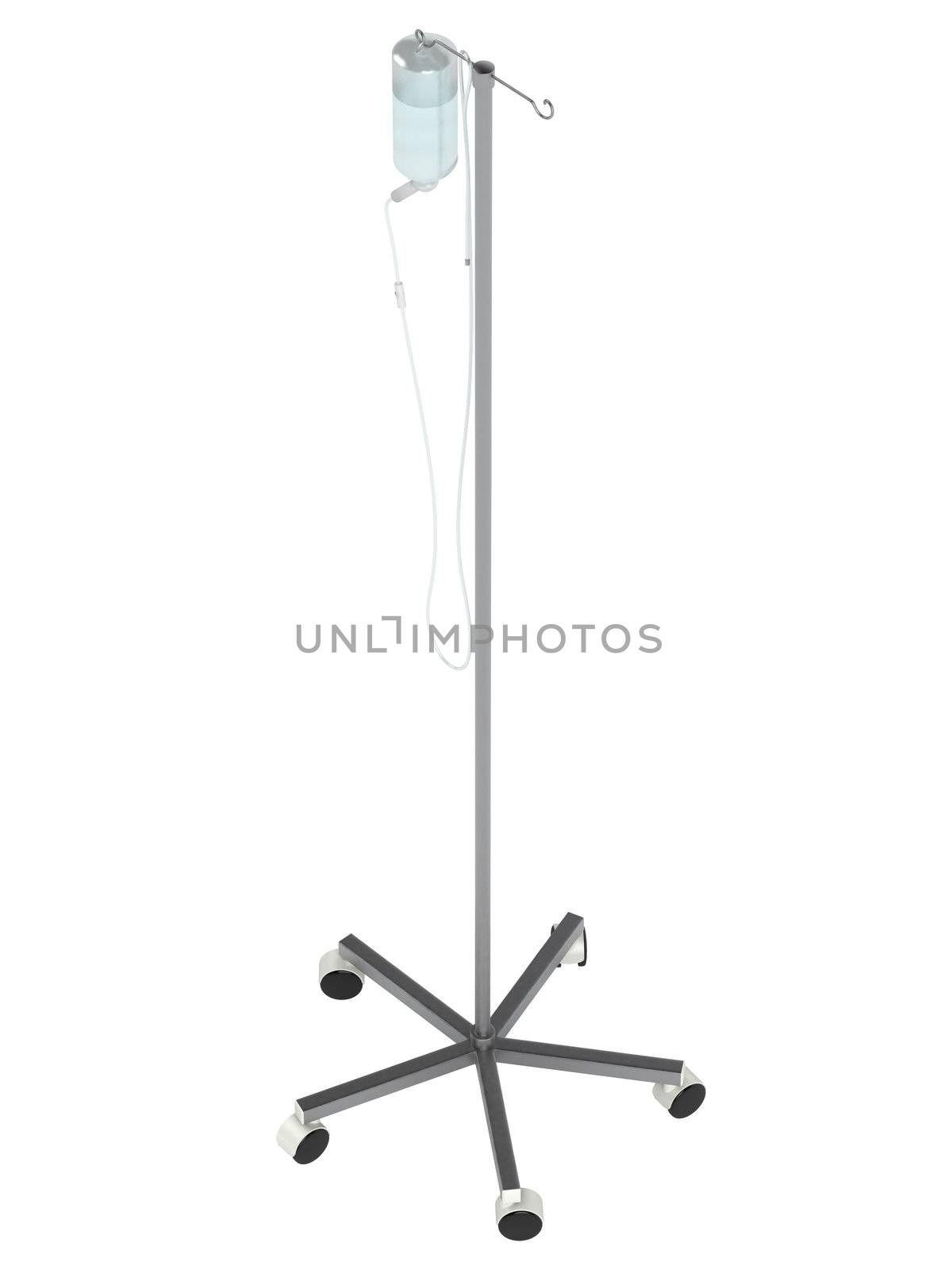 Dropper with a tripod isolated on white background