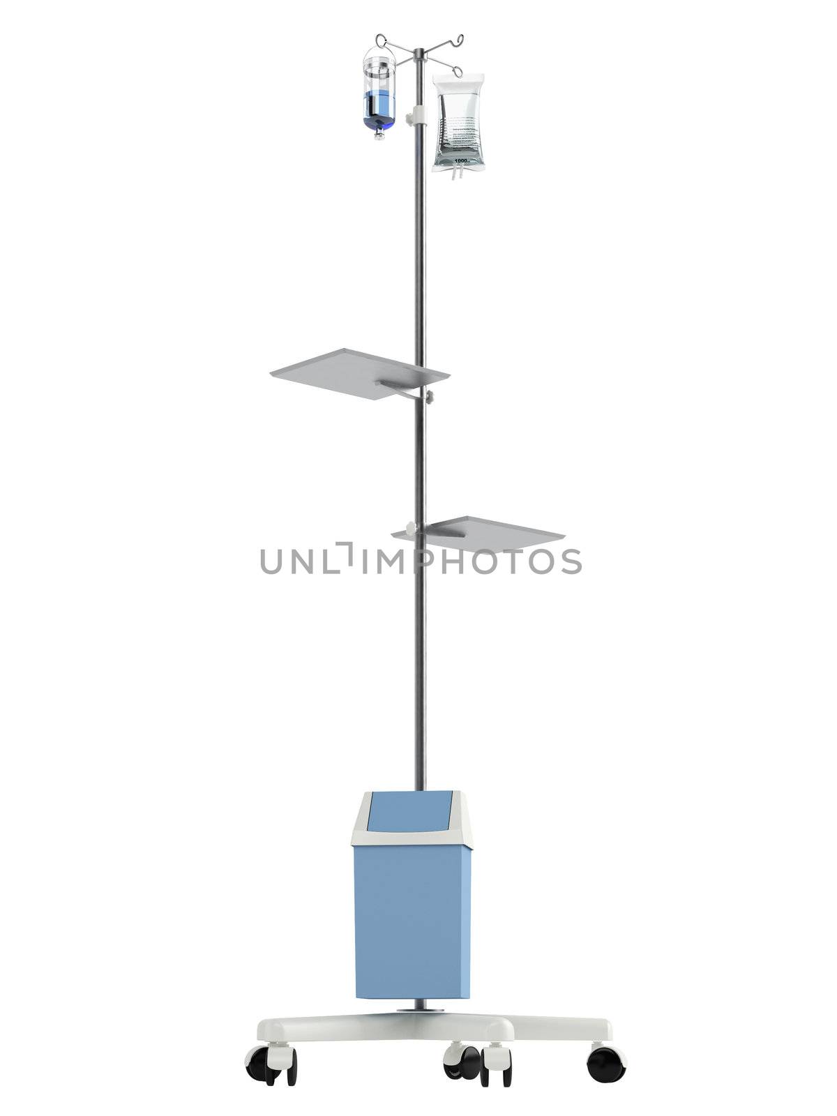 Dropper with a tripod isolated on white background