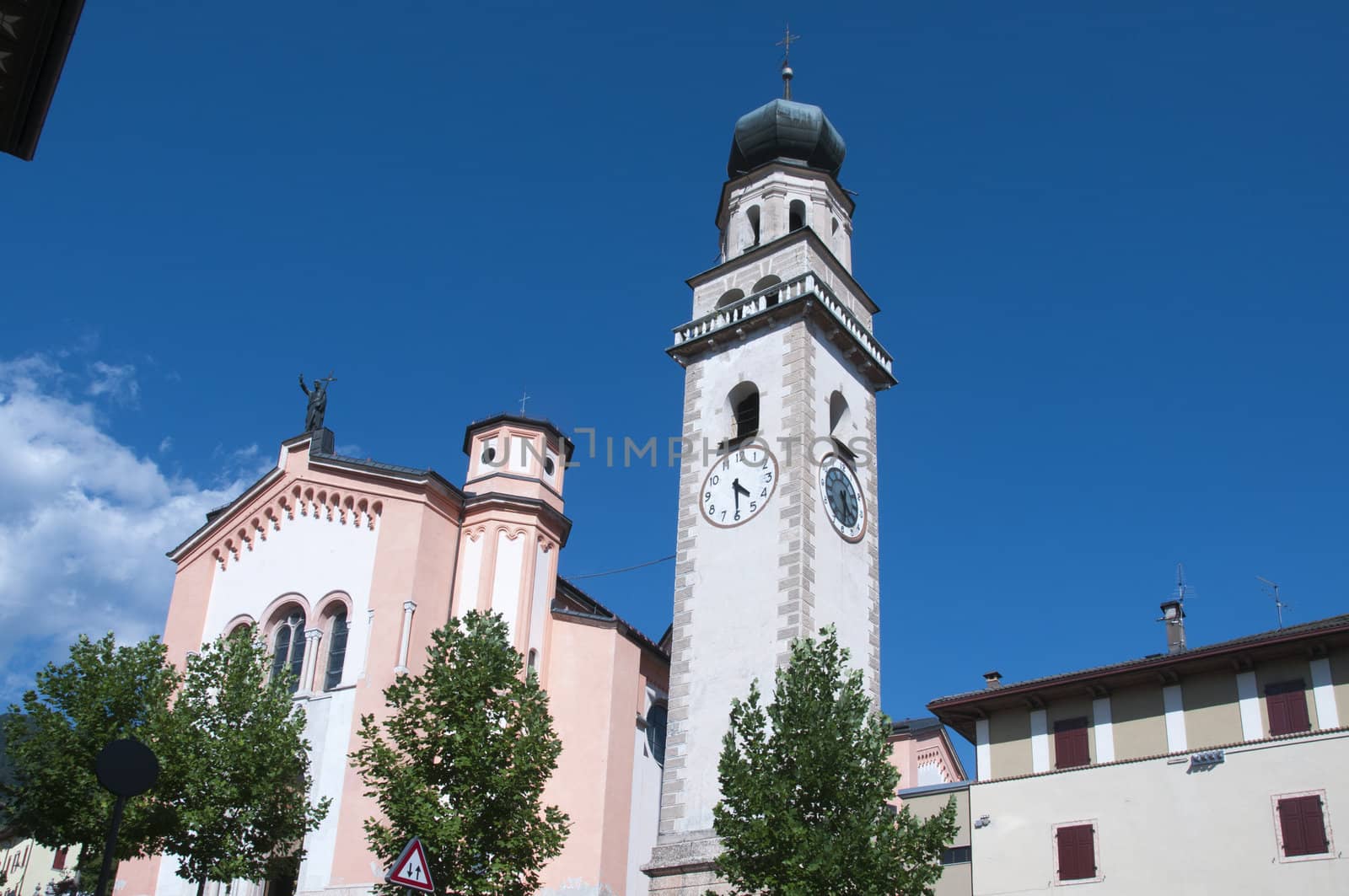 church in levico terme north Italy trentino area
