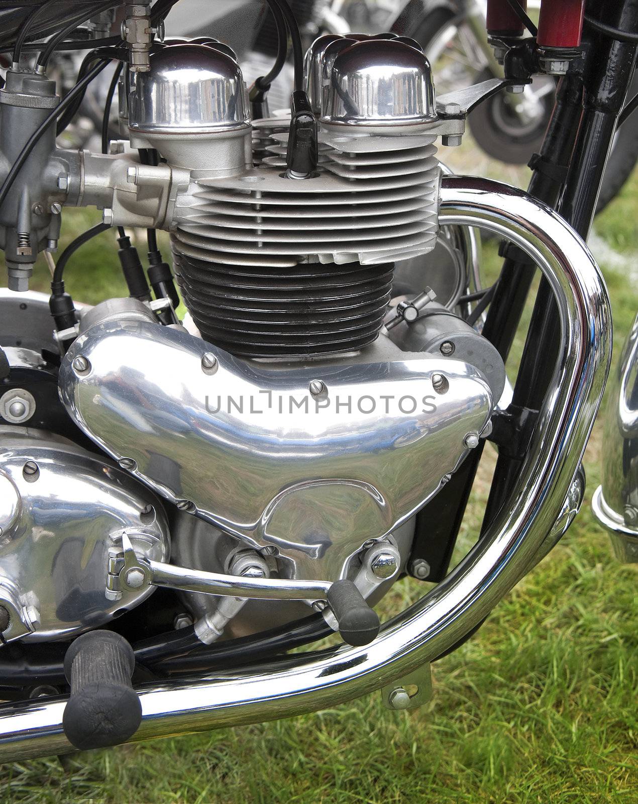 British vertical twin motorcycle engine from the 1950s