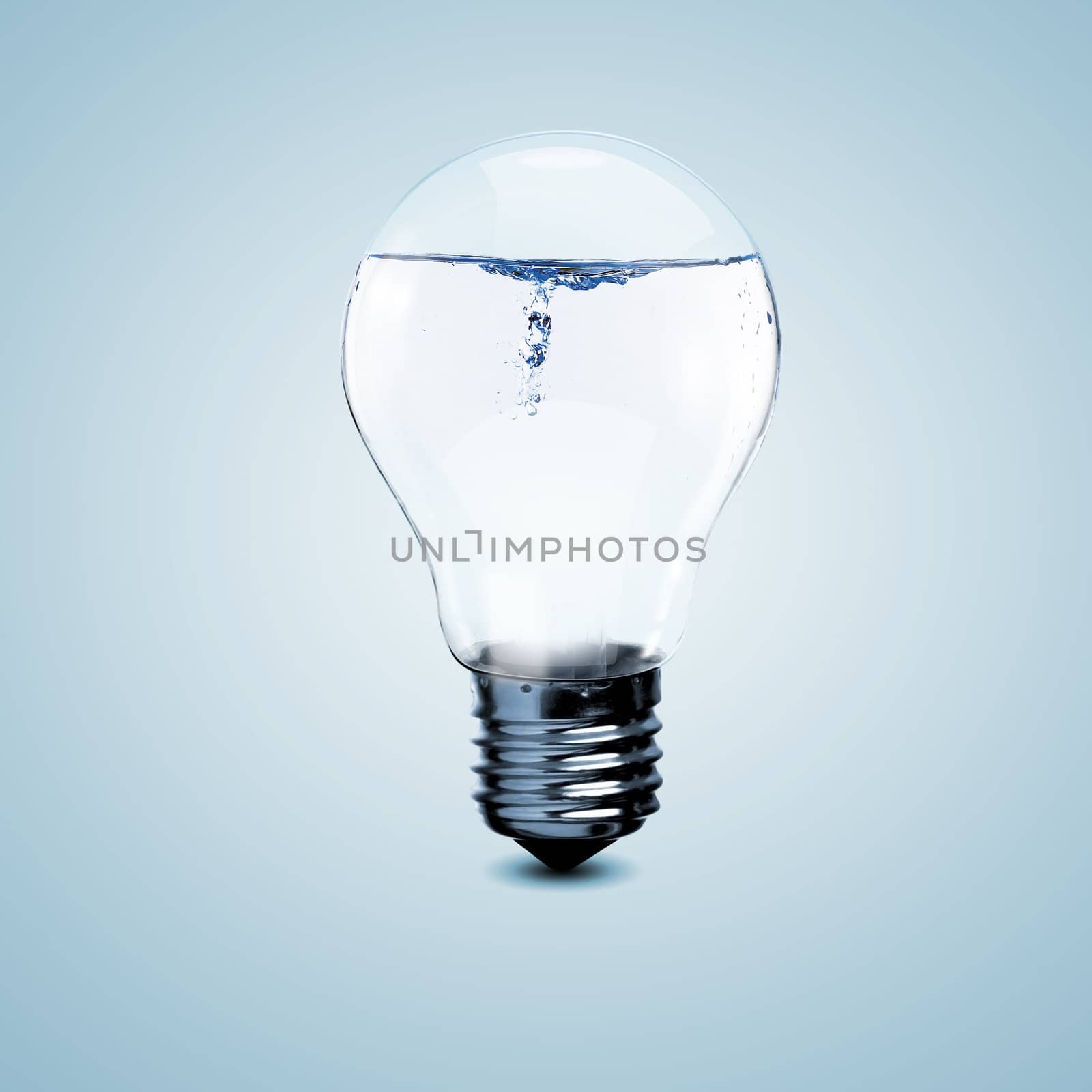 Electric light bulb with clean water by sergey_nivens