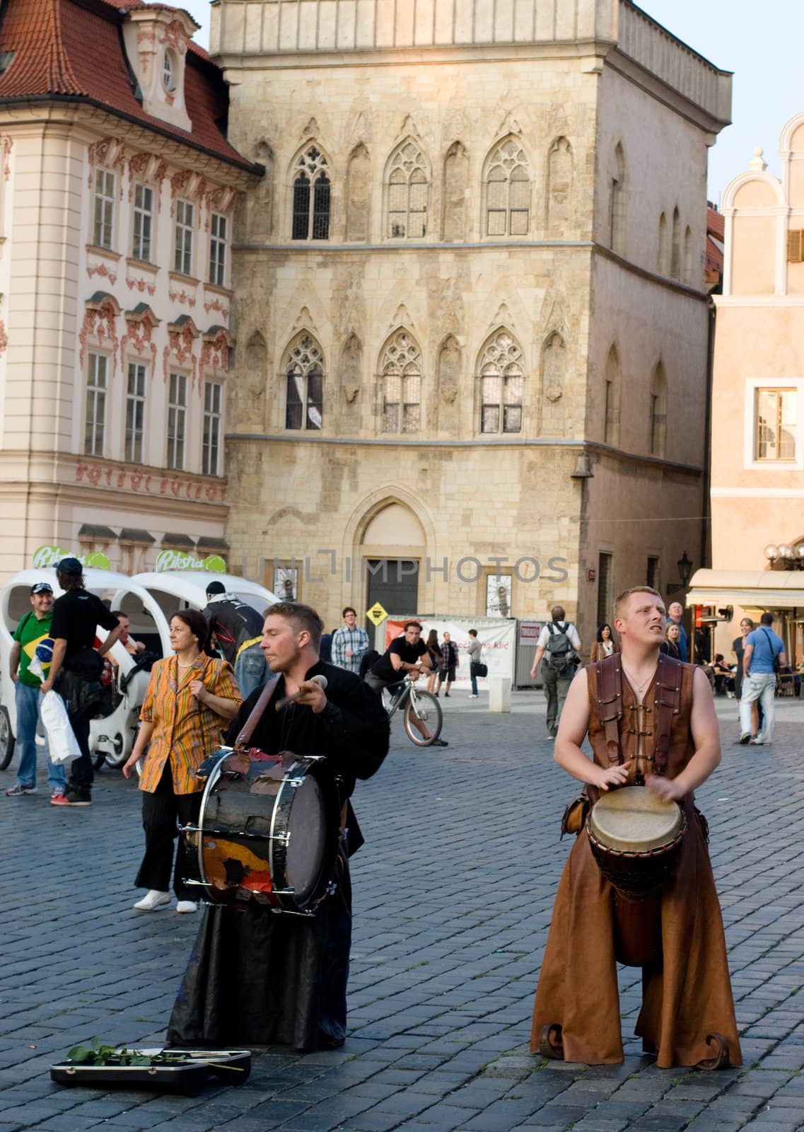 Street artists in Prague