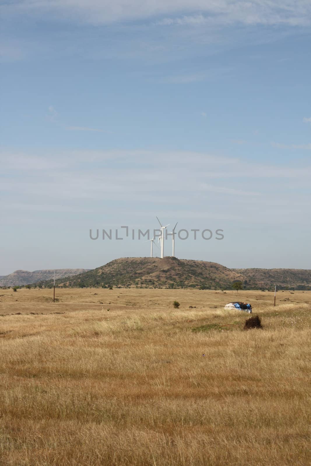 A view of a beautiful landscape in the countryside, in India.