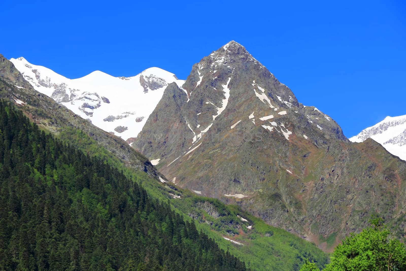 Caucasus mountains Dombai by Julialine