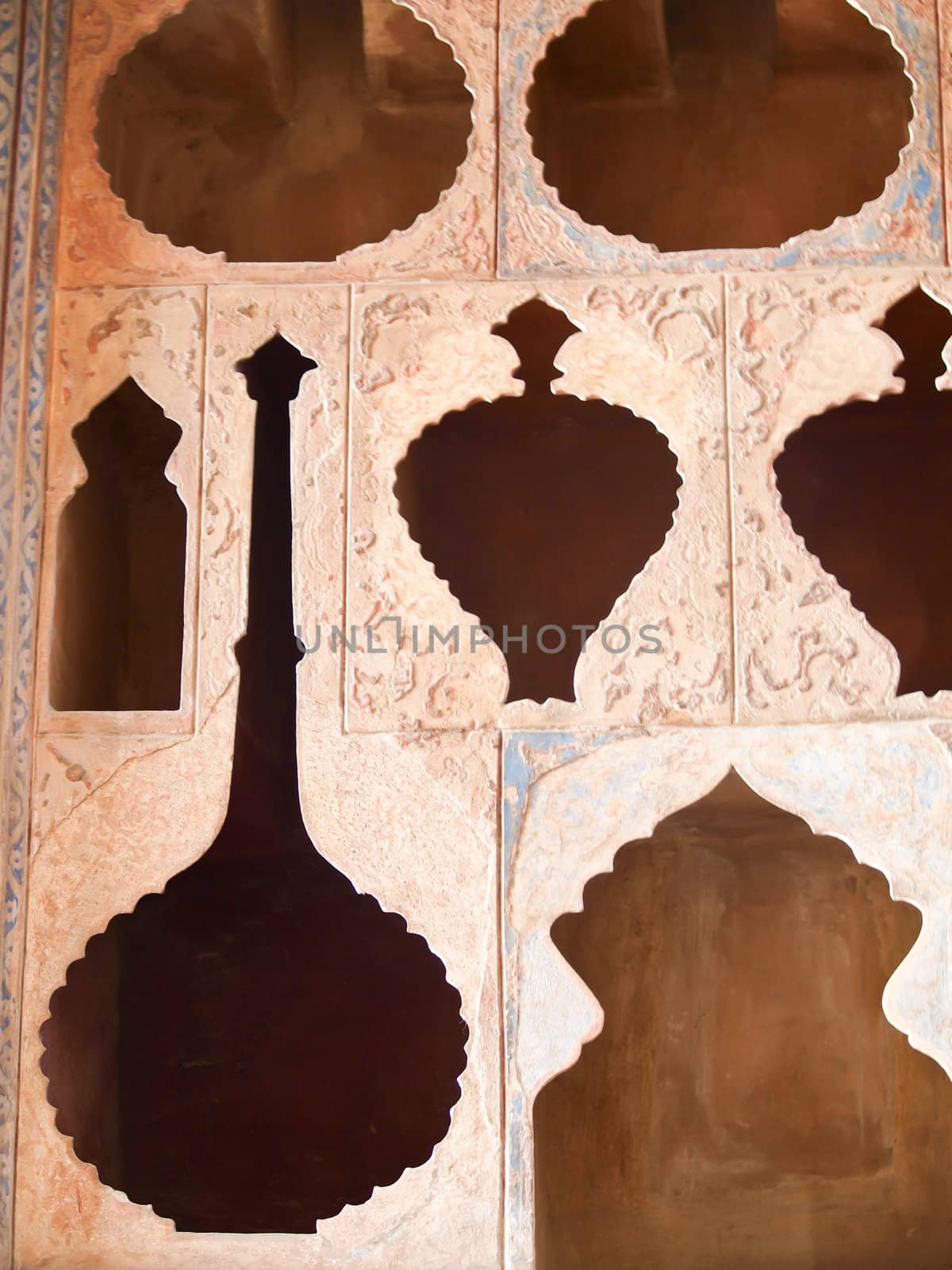 Closeup of Interior of historical building, Ali Qapu in Isfahan, by gururugu