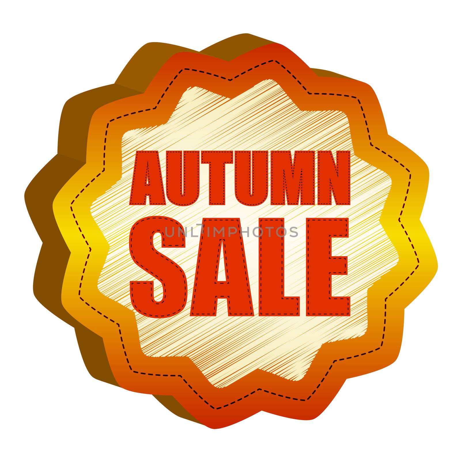 autumn sale starlike label by marinini