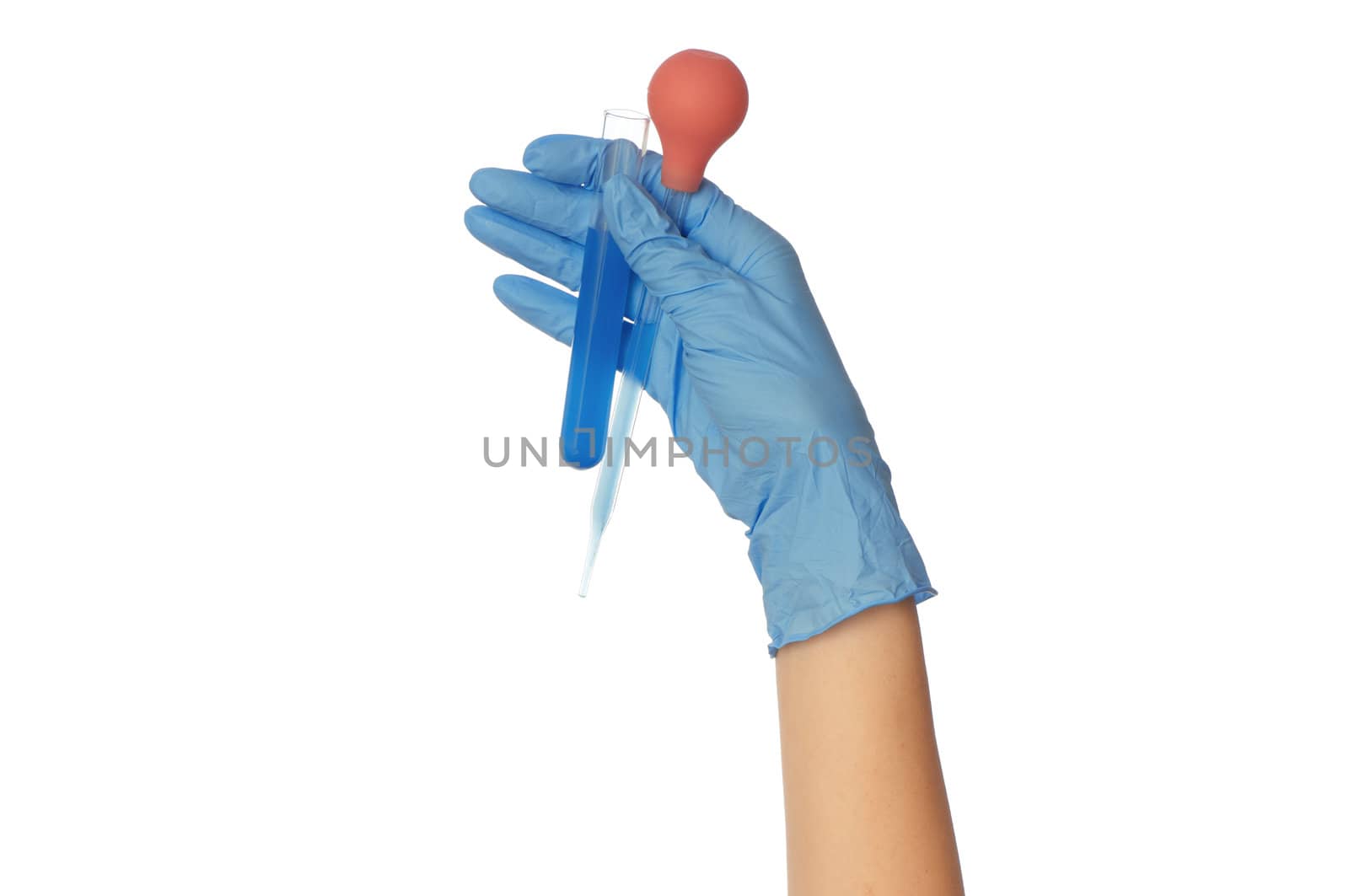 doctor holds a tube with sample of new antidote