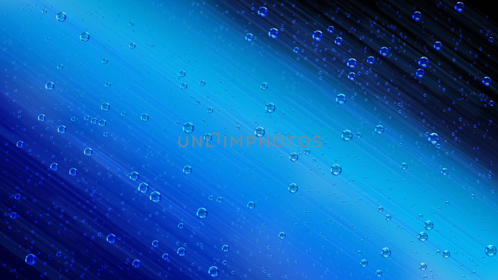 blue water drops on the window during storm for background