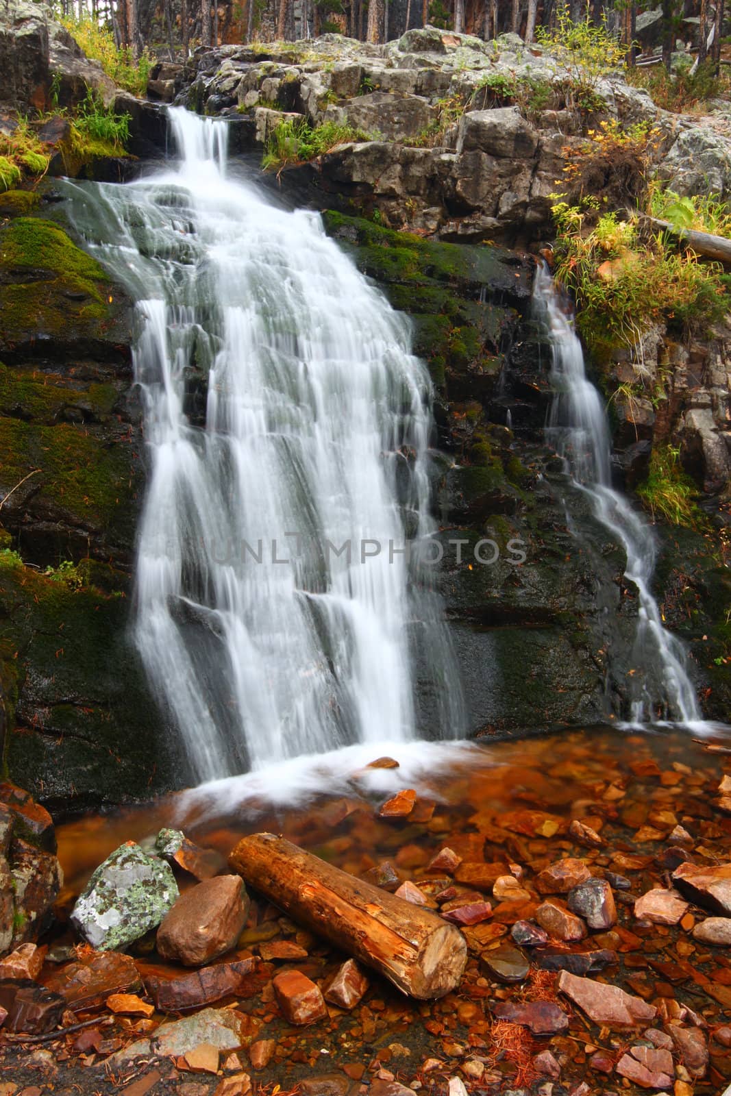 Upper Memorial Falls in Montana by Wirepec
