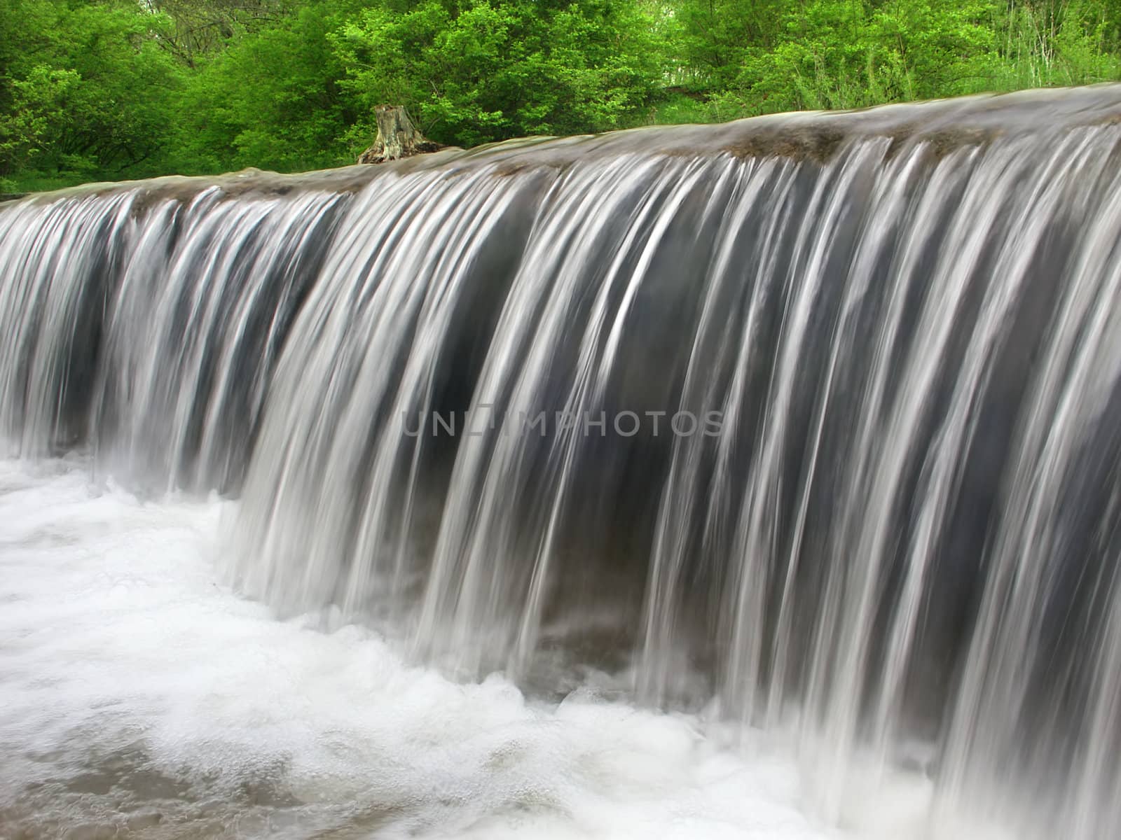 Beautiful cascade on Prairie Creek of the Des Plaines Conservation Area in Illinois.