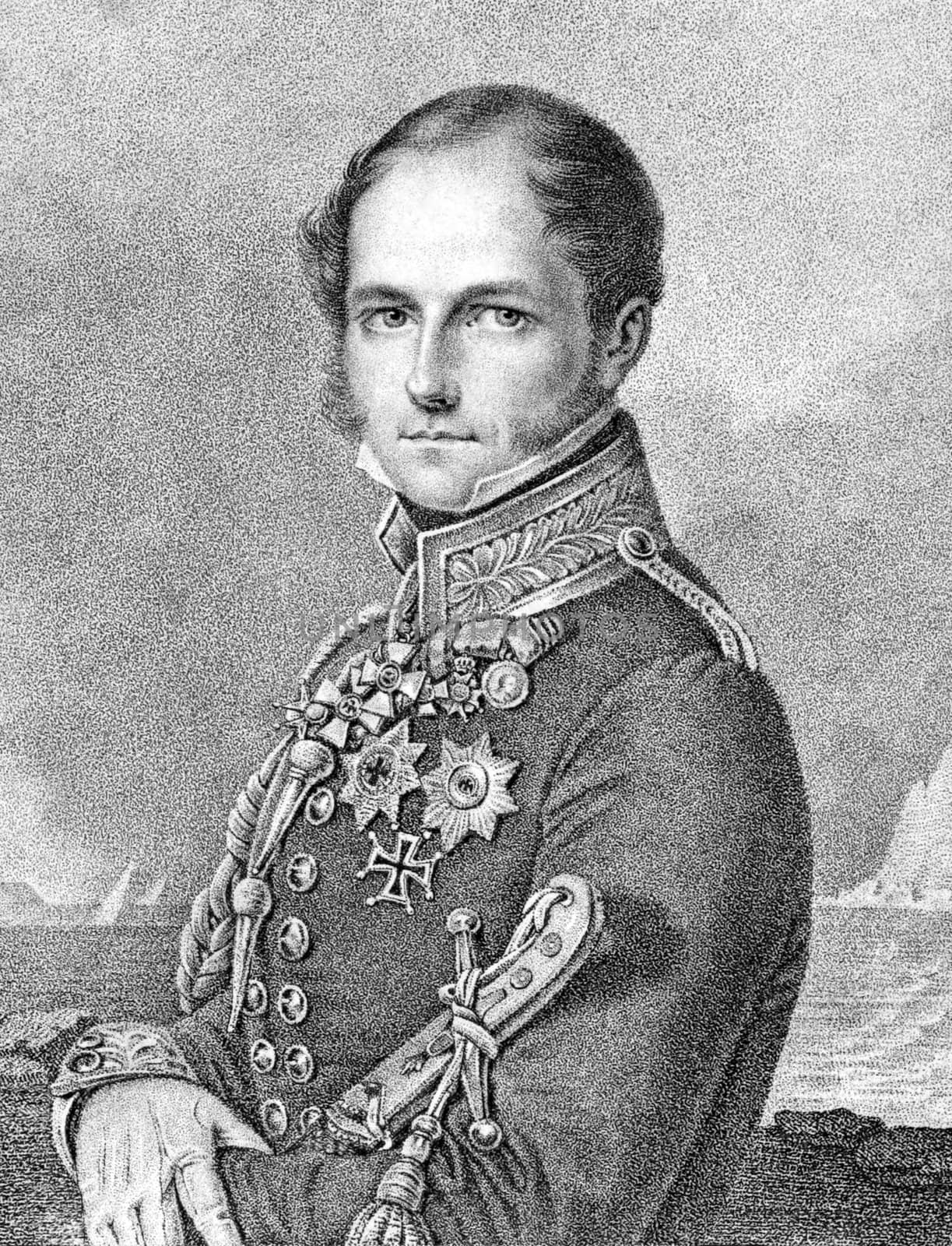 Leopold I of Belgium (1790-1865) on engraving from 1859. First king of the Belgians. Engraved by Vogel junior and published in Meyers Konversations-Lexikon, Germany,1859.