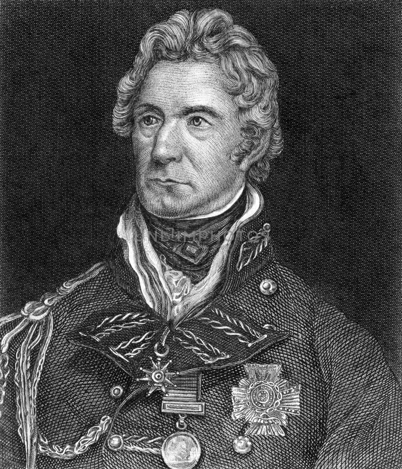 Sir Thomas Munro, 1st Baronet (1761-1827) on engraving from 1859. Scottish soldier and colonial administrator. Engraved by unknown artist and published in Meyers Konversations-Lexikon, Germany,1859.