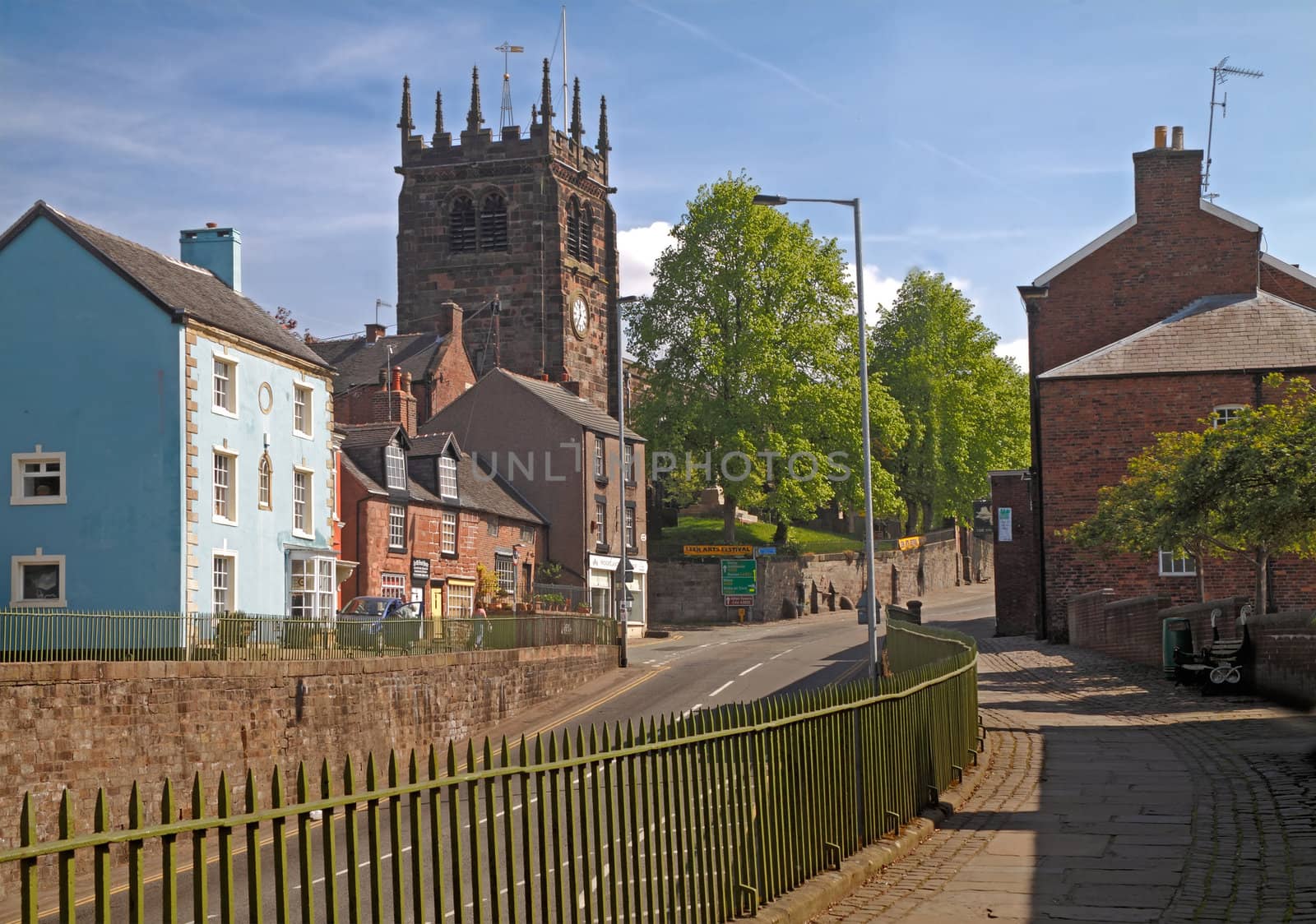St Edwards church was built at the highest location in the centre of the town of Leek in Staffordshire, England.