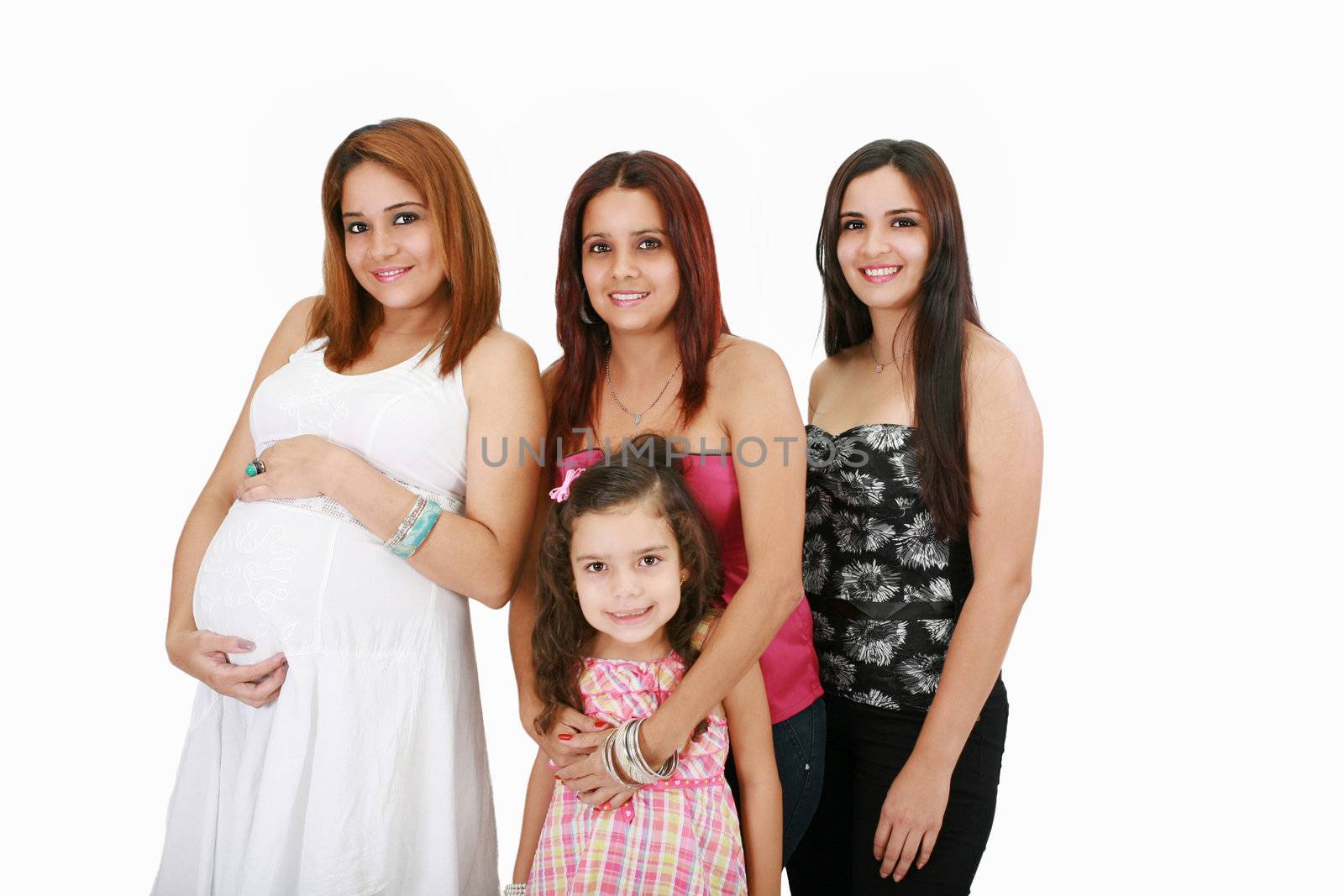 happy family (sisters and daughter)