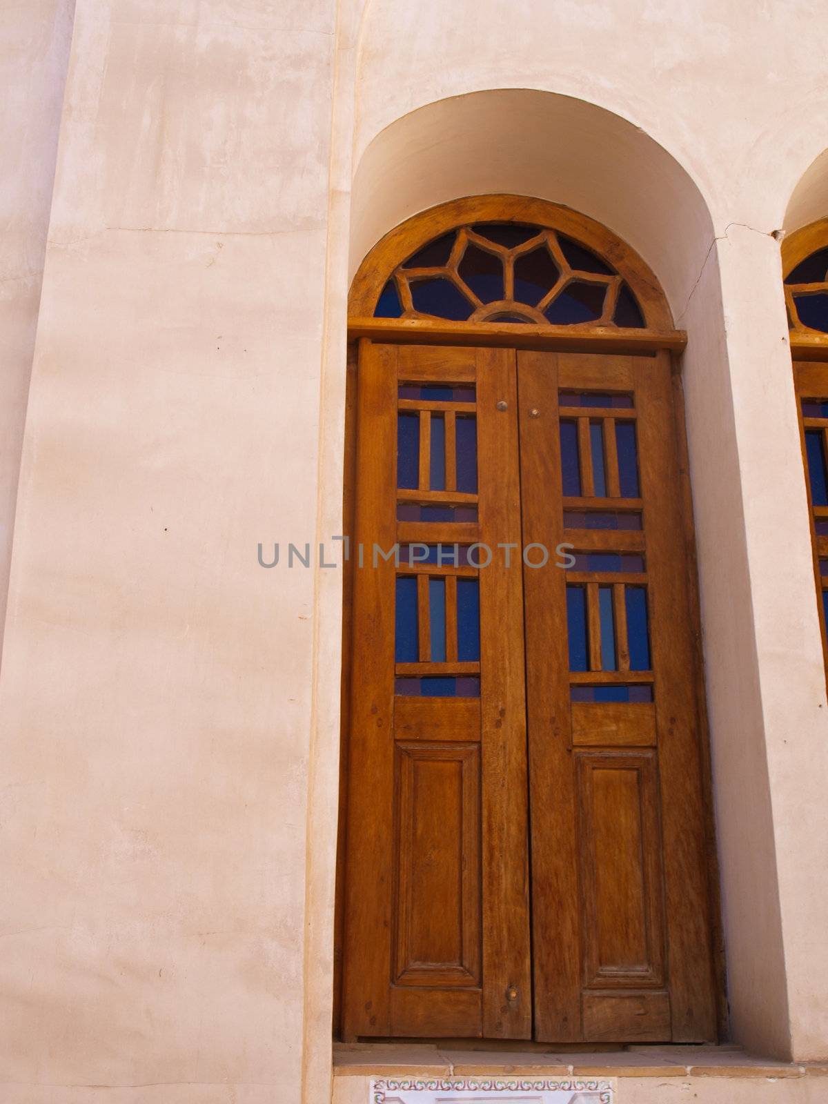 Door and niches in Historic old house in Kashan, Iran by gururugu