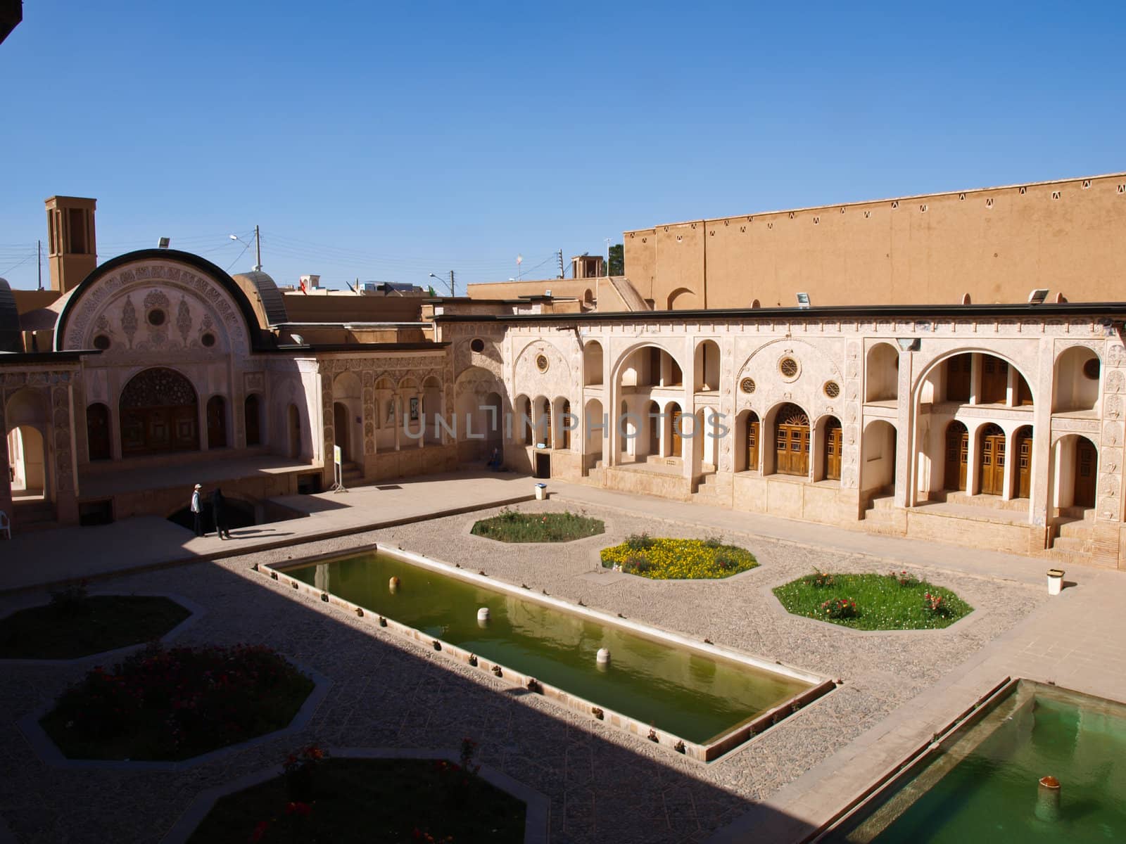 Fountain court of Historic old house in Kashan, Iran by gururugu