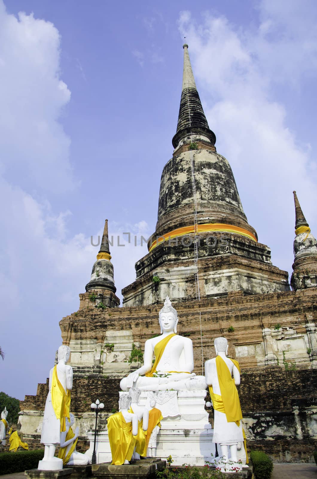 Wat Yai Chai Mongkhon of Ayuthaya Province Thailand  by siraanamwong