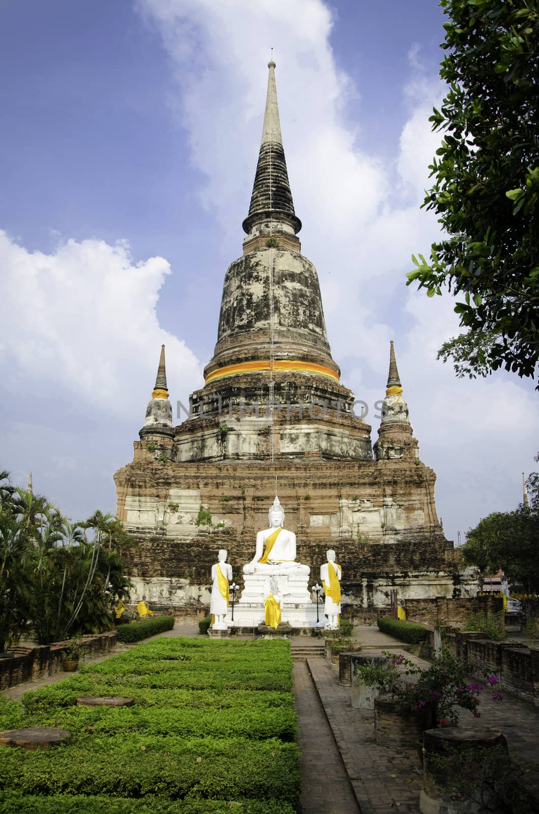 Wat Yai Chai Mongkhon temple in,Ayuthaya Province, Thailand  by siraanamwong