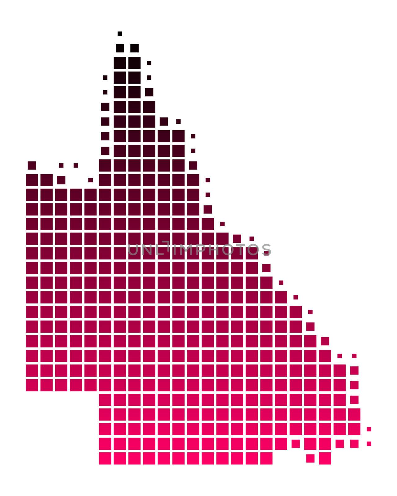 Map of Queensland by rbiedermann