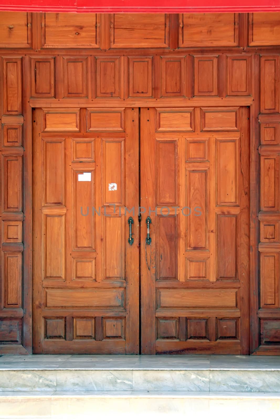 Thai style of pattern on door