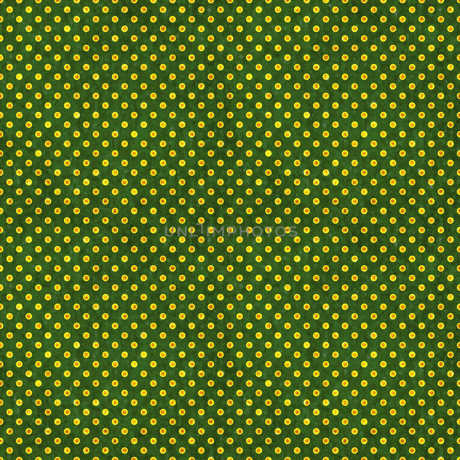 Seamless Green & Gold Polka Dot by SongPixels
