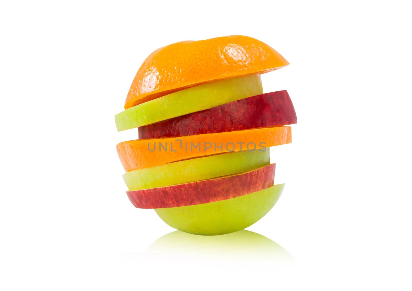 Mixed fruit  on white , healthy food