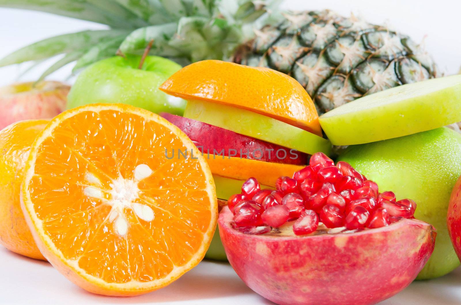 mixed fruits ,  fresh various tropical fruits