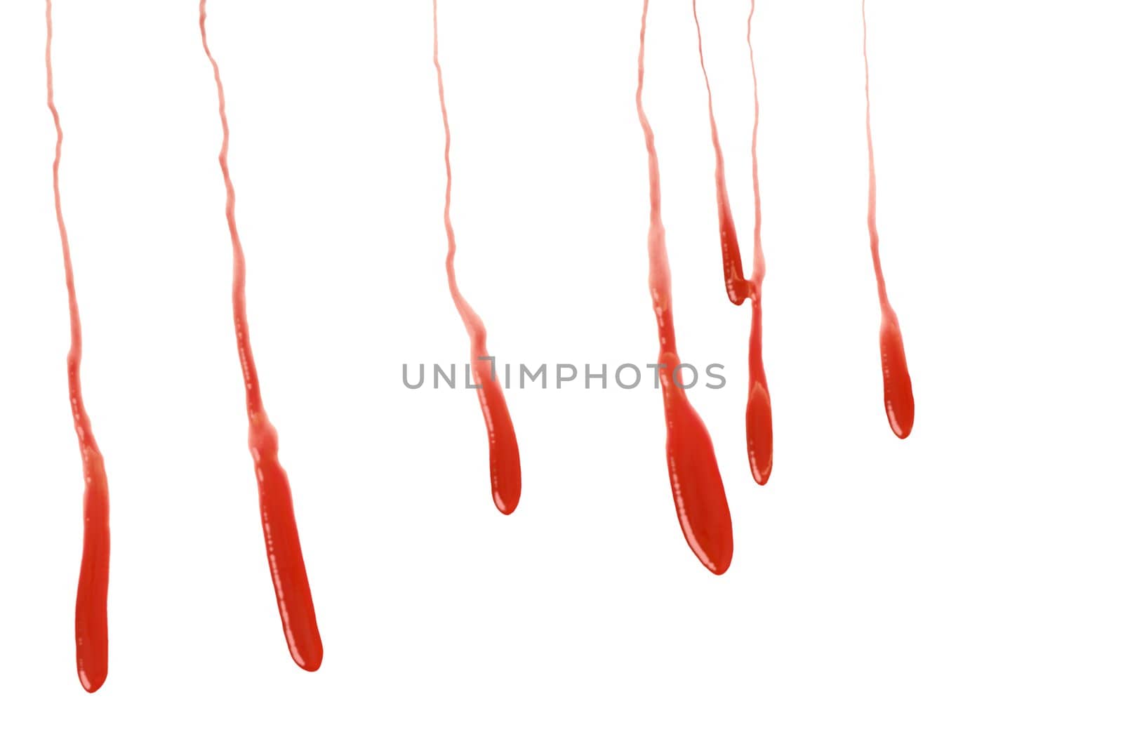 generated blood spots on the floor in hospital on white background