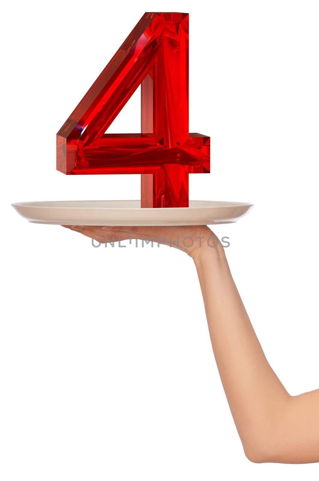 number four on the tray for the winner