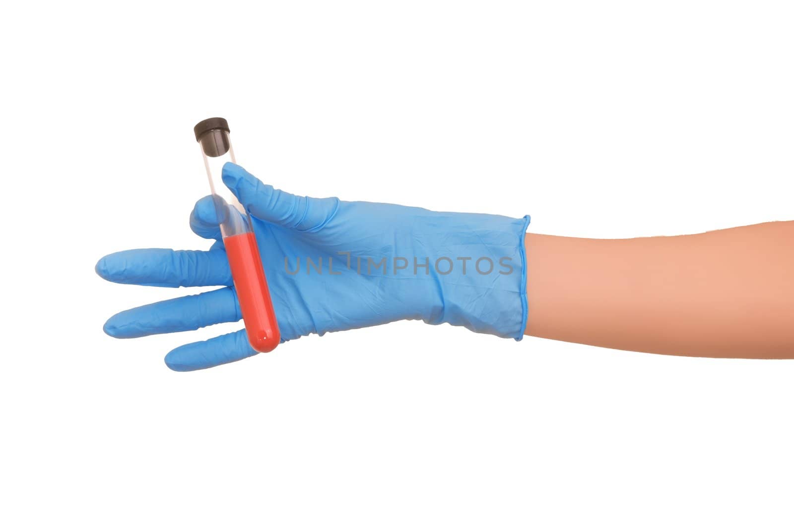 Doctor research a sample of blood for vaccine