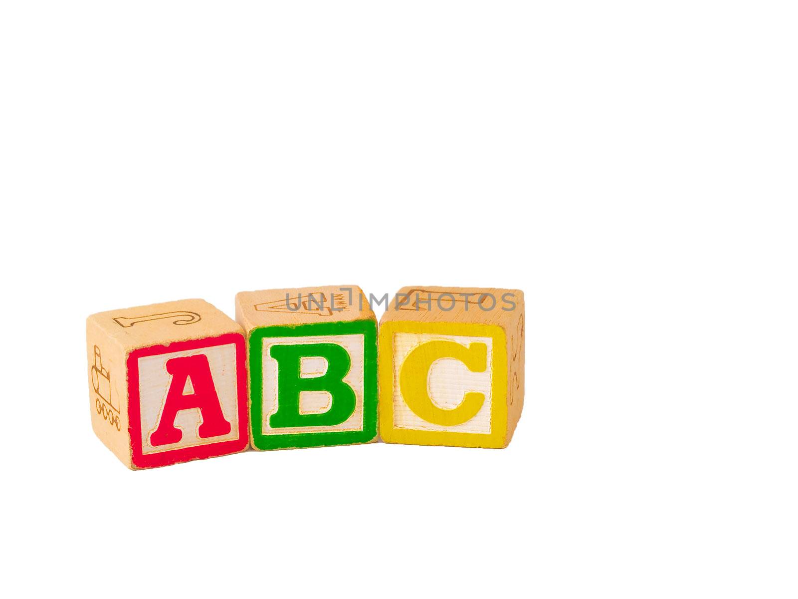 Alphabet Blocks Isolated on a White Background