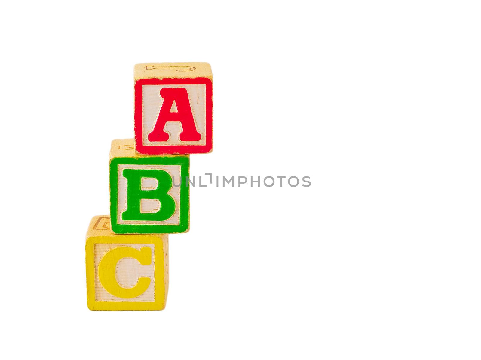 Alphabet Blocks Isolated on a White Background