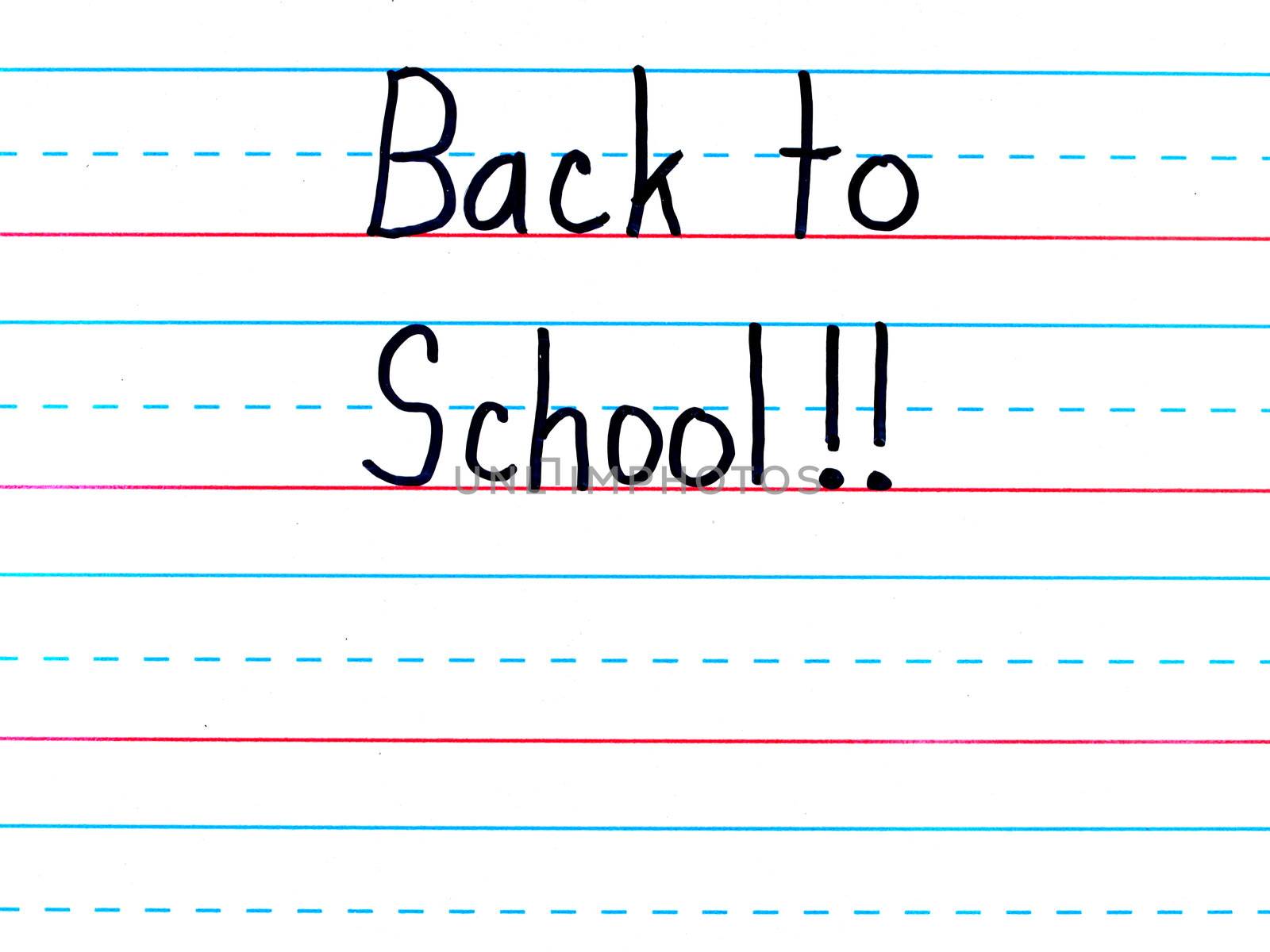 Back to School Written on a Lined Dry Erase Board by Frankljunior