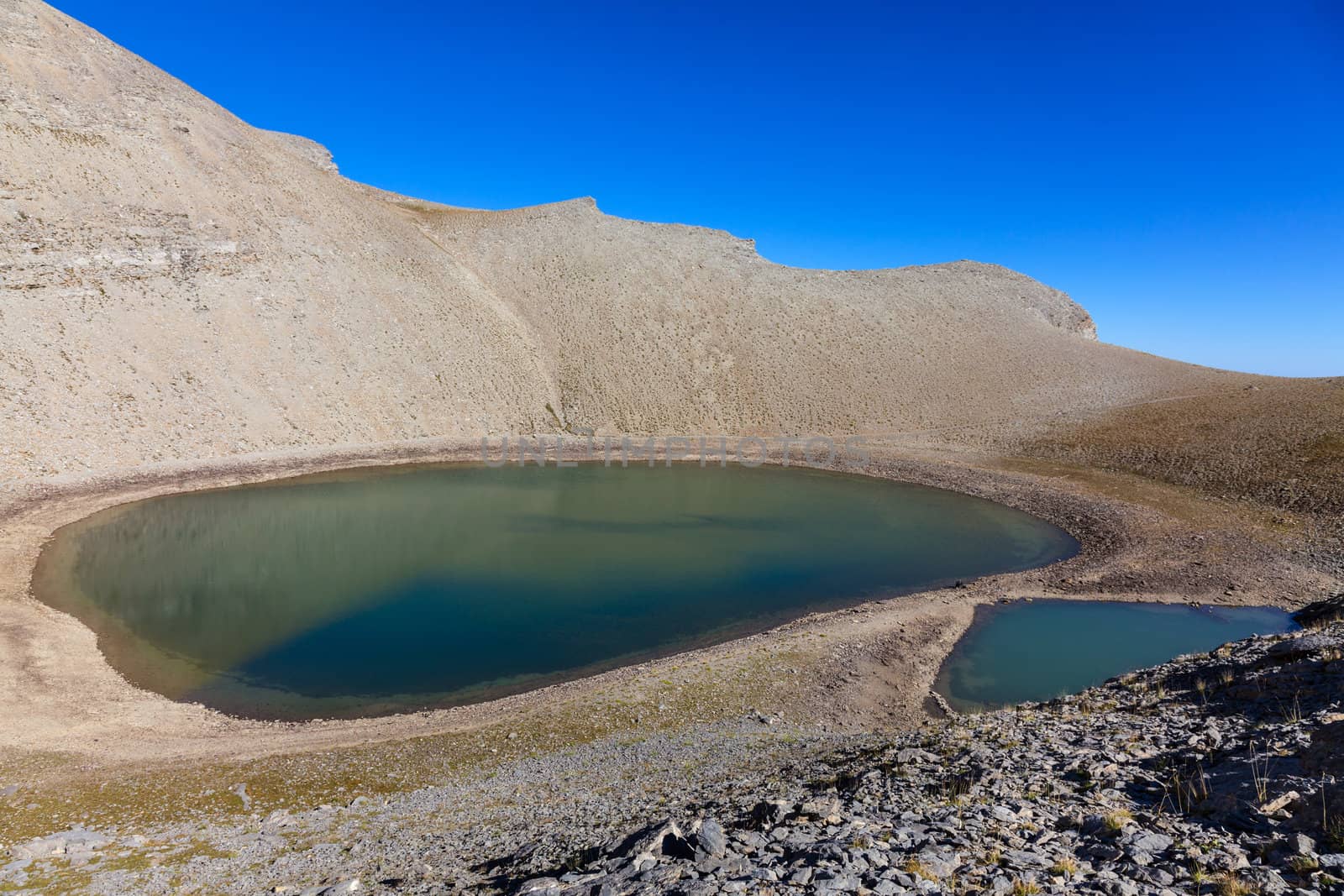 Image of "Lac des Garrets" (262 m) located in the Southern French Alps in Mercantour National Park. 