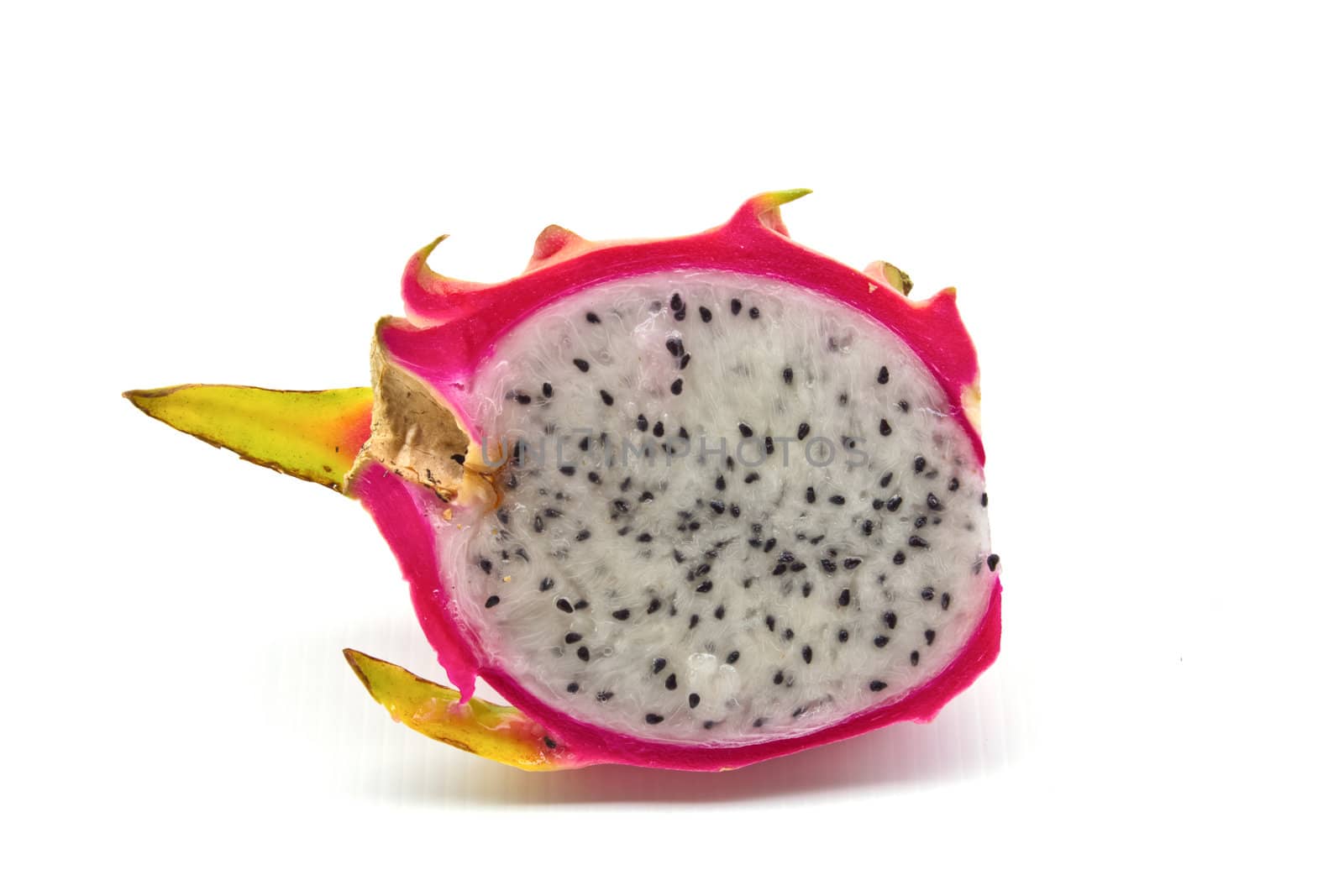 Pitahaya, dragon fruit isolated on white background