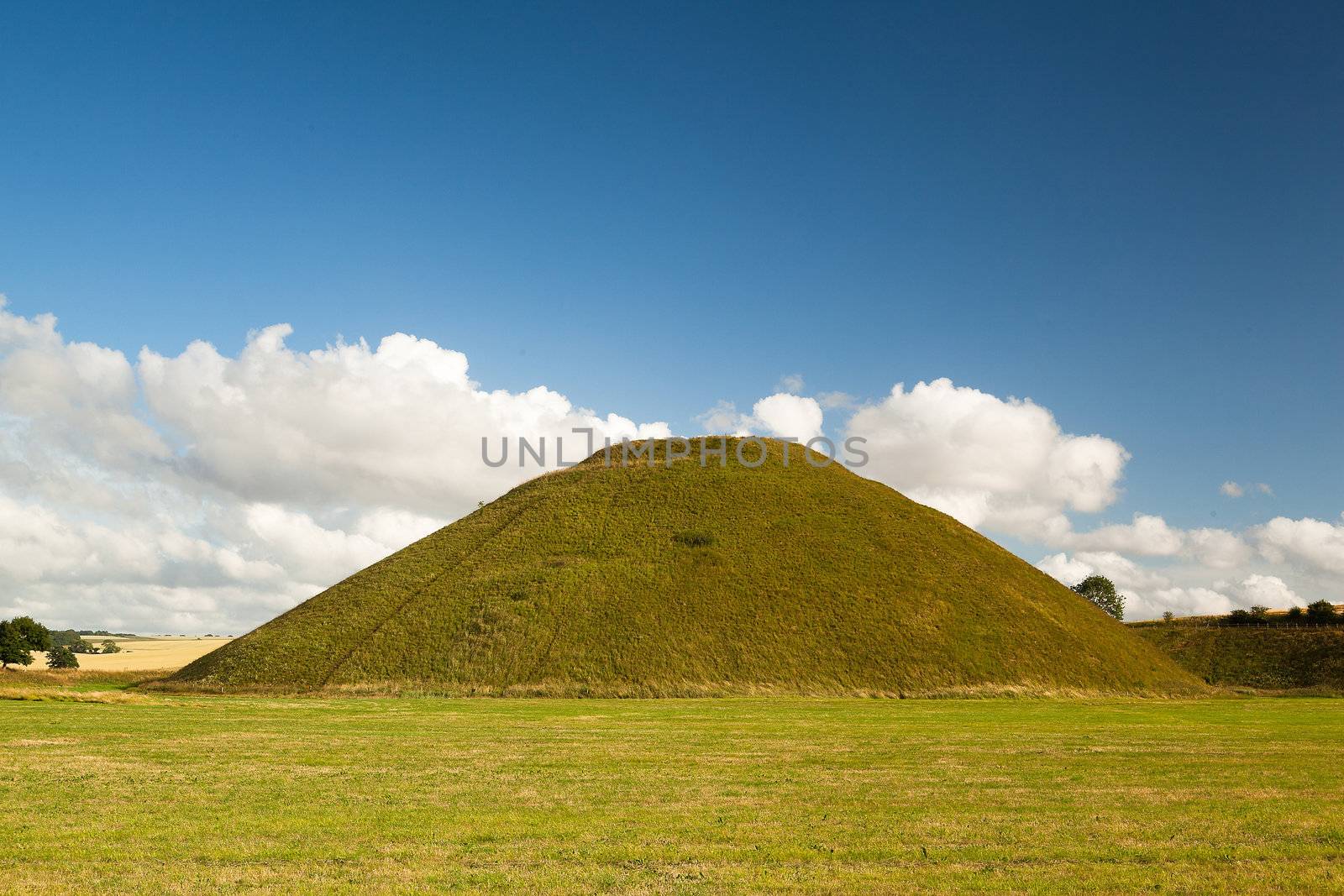 The mystic Silbury Hill in Great Britain