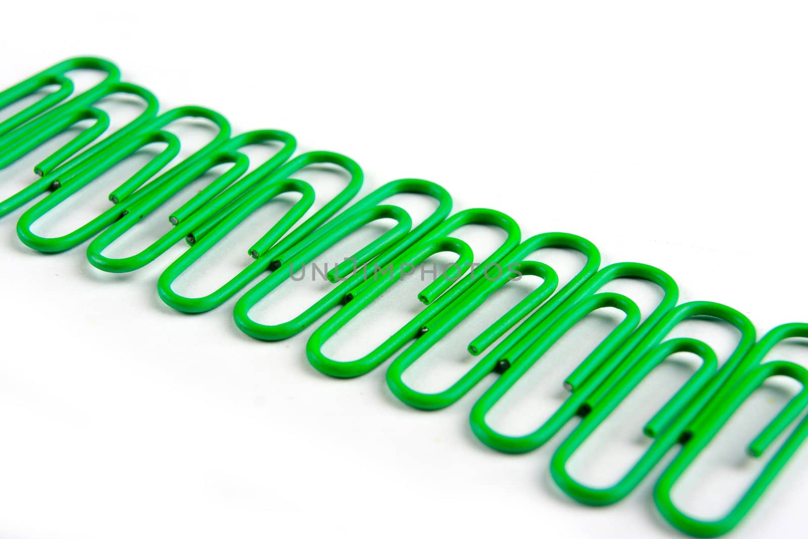 Green paperclips 