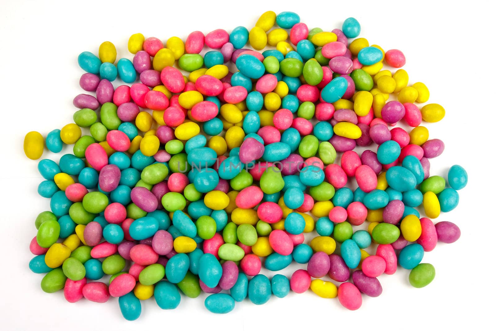 Color candies beans background
