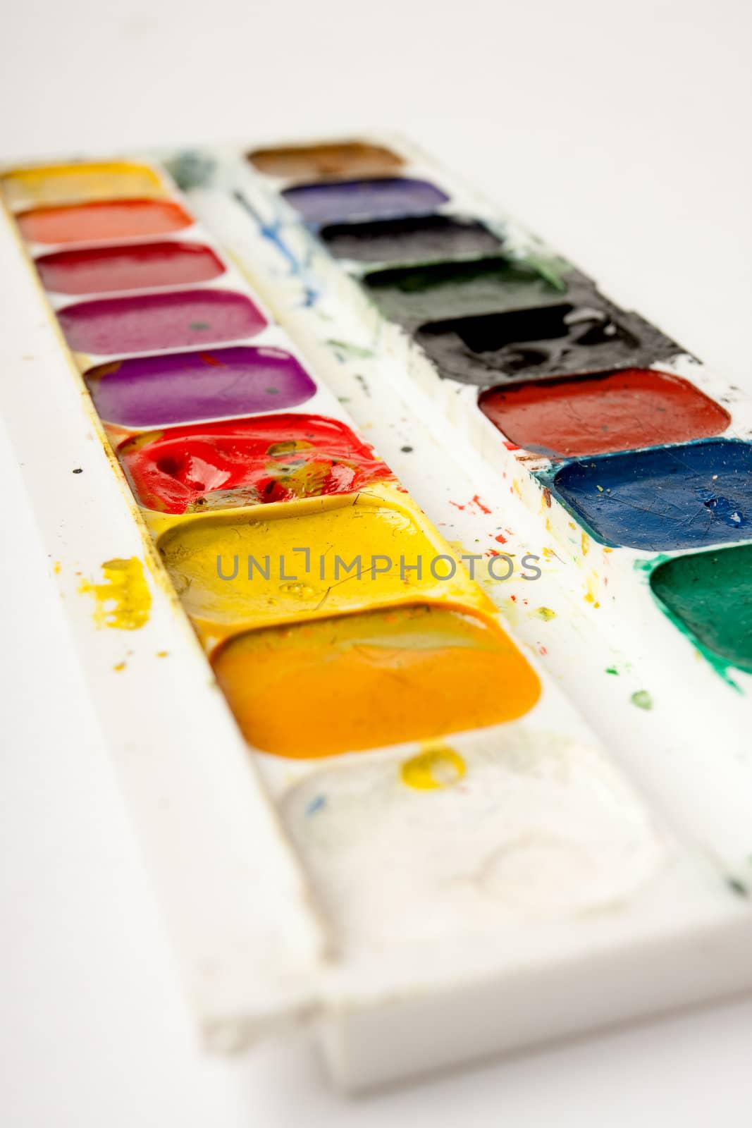 Watercolour Palette isolated 