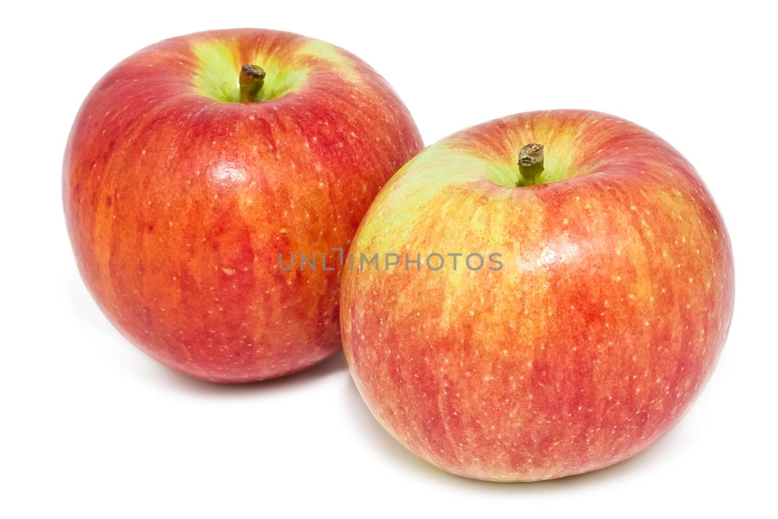 Red apples isolated on white