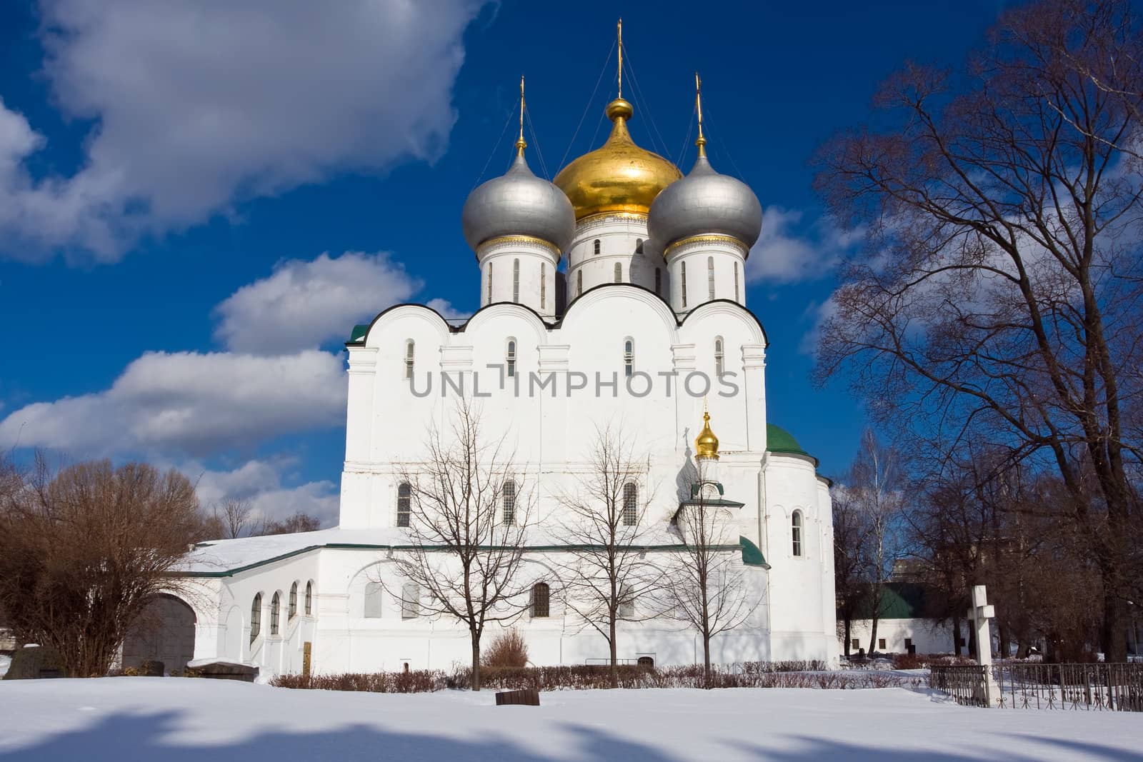 Church in Novodevichy Convent in Moscow, Russia