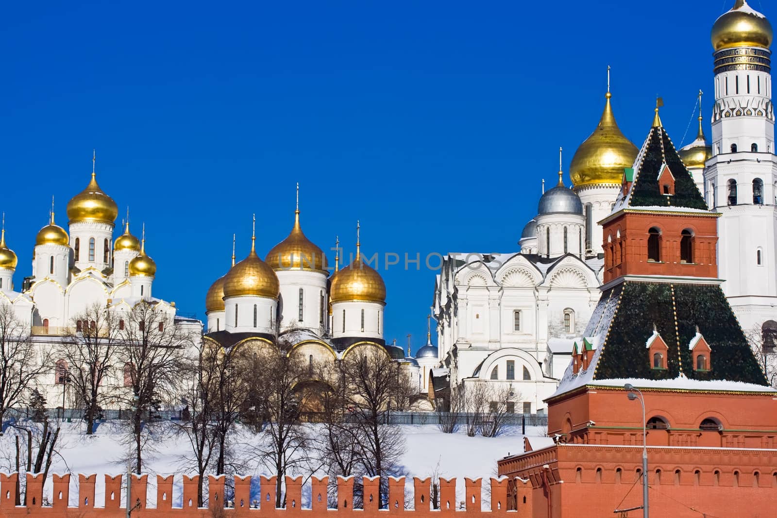 Moscow Kremlin Wall and Cathedral of the Archangel Michael, Russia